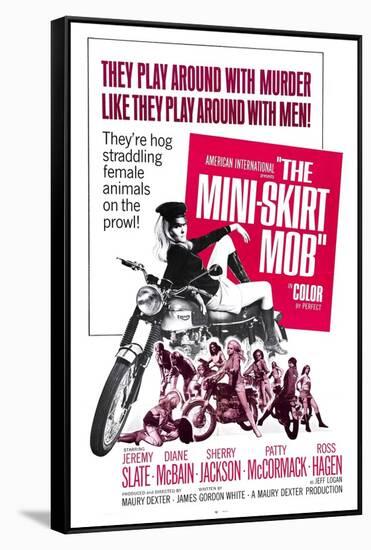 THE MINI-SKIRT MOB, Diane McBain (on motorcycle), 1968-null-Framed Stretched Canvas