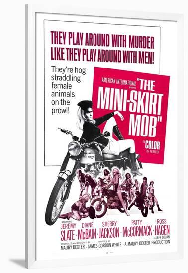 THE MINI-SKIRT MOB, Diane McBain (on motorcycle), 1968-null-Framed Art Print