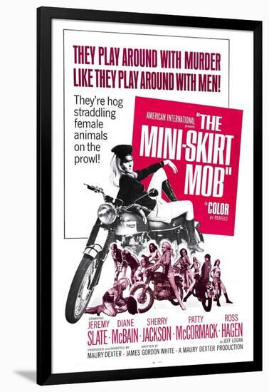 THE MINI-SKIRT MOB, Diane McBain (on motorcycle), 1968-null-Framed Art Print