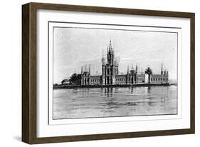 The Miniature Palace on Fiscal Island, Guanabara Bay, Brazil, 1895-null-Framed Giclee Print