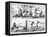 The Mining Business in Four Pictures, 19th Century-Britton & Rey-Framed Stretched Canvas