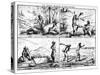 The Mining Business in Four Pictures, 19th Century-Britton & Rey-Stretched Canvas