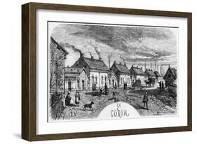 The Mining Village, Illustration from Germinal by Emile Zola-Jules Ferat-Framed Giclee Print