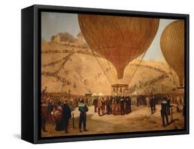 The Minister Gambetta on the Hot-Air Balloon October 7, 1870-Jules Didier-Framed Stretched Canvas