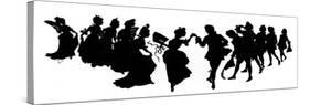 The Minuet- in Silhouette-null-Stretched Canvas