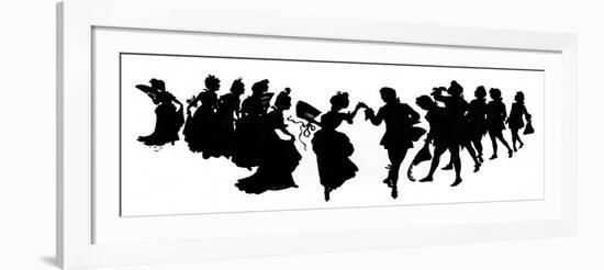 The Minuet- in Silhouette-null-Framed Art Print