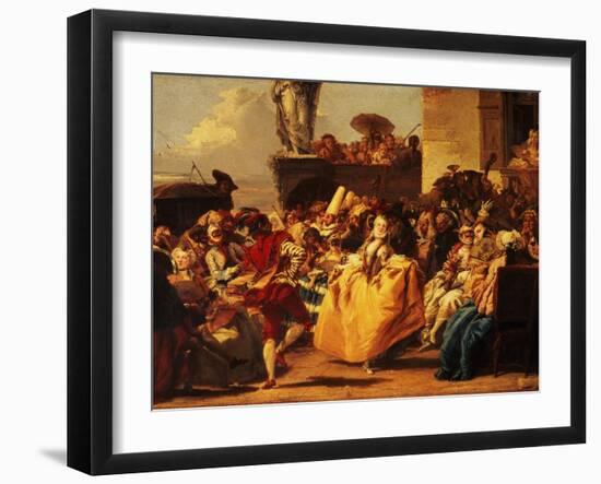 The Minuet or Carnival Scene-Giandomenico Tiepolo-Framed Giclee Print