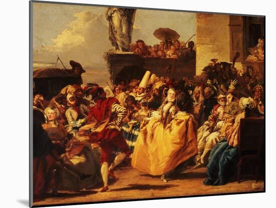 The Minuet or Carnival Scene-Giandomenico Tiepolo-Mounted Giclee Print