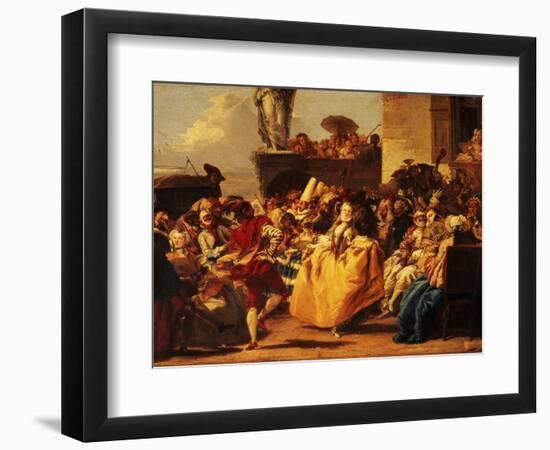 The Minuet or Carnival Scene-Giandomenico Tiepolo-Framed Premium Giclee Print