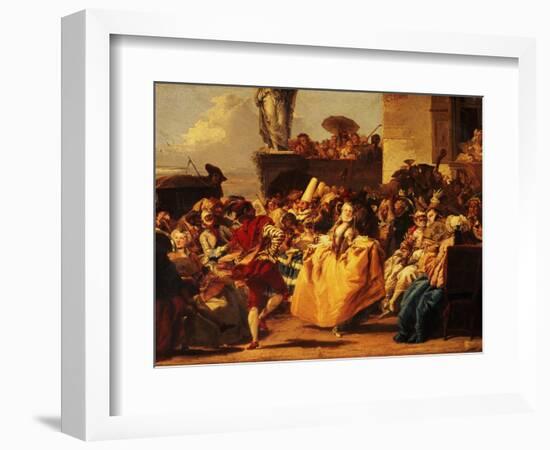 The Minuet or Carnival Scene-Giandomenico Tiepolo-Framed Premium Giclee Print