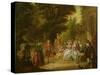 The Minuet under the Oak Tree, 1787-Francois Louis Joseph Watteau-Stretched Canvas