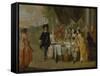 The Minuett-Hieronymus Janssens-Framed Stretched Canvas