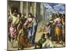 The Miracle of Christ Healing the Blind-El Greco-Mounted Giclee Print