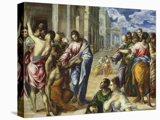 The Miracle of Christ Healing the Blind-El Greco-Stretched Canvas