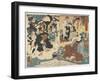 The Miracle of Famous Paintings by Ukiyo Matahei, June 1853-Utagawa Kuniyoshi-Framed Giclee Print