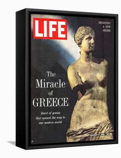 The Miracle of Greece, Statue of Aphrodite, January 4, 1963-Gjon Mili-Framed Stretched Canvas