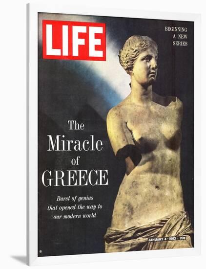 The Miracle of Greece, Statue of Aphrodite, January 4, 1963-Gjon Mili-Framed Photographic Print