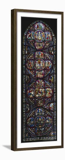 The Miracle of Notre-Dame Cathedral, Stained Glass Window-null-Framed Premium Giclee Print