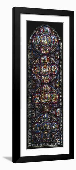 The Miracle of Notre-Dame Cathedral, Stained Glass Window-null-Framed Premium Giclee Print