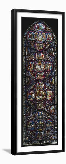 The Miracle of Notre-Dame Cathedral, Stained Glass Window-null-Framed Premium Giclee Print