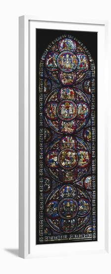 The Miracle of Notre-Dame Cathedral, Stained Glass Window-null-Framed Premium Giclee Print