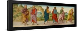 The Miracle of the Catafalque (Panel A), circa 1500-1506 (Tempera on Panel)-Lorenzo Costa-Framed Giclee Print