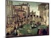 The Miracle of the Cross on San Lorenzo Bridge, 1500-Gentile Bellini-Mounted Giclee Print