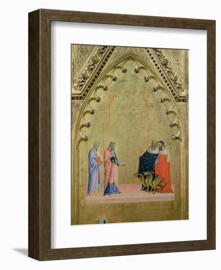 The Miracle of the Dragons, from the Altarpiece of St. Matthew and Scenes from His Life, c.1367-70-Andrea Orcagna Di Cione-Framed Giclee Print