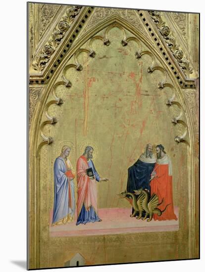 The Miracle of the Dragons, from the Altarpiece of St. Matthew and Scenes from His Life, c.1367-70-Andrea Orcagna Di Cione-Mounted Giclee Print