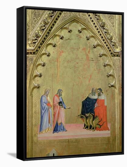 The Miracle of the Dragons, from the Altarpiece of St. Matthew and Scenes from His Life, c.1367-70-Andrea Orcagna Di Cione-Framed Stretched Canvas