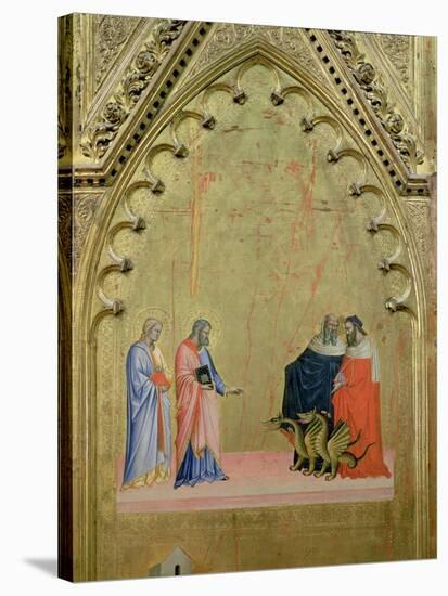 The Miracle of the Dragons, from the Altarpiece of St. Matthew and Scenes from His Life, c.1367-70-Andrea Orcagna Di Cione-Stretched Canvas