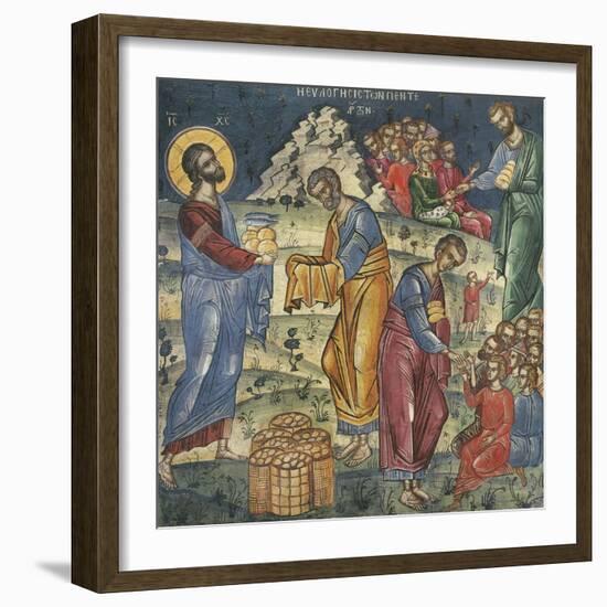 The Miracle of the Five Loaves and Two Fishes, 16th Century-null-Framed Giclee Print