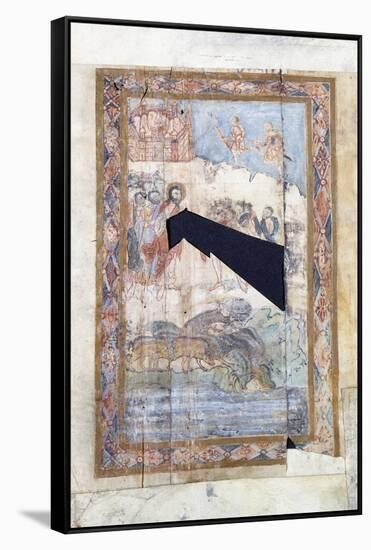 The Miracle of the Gadarene in the Manner of a Strip Cartoon, C.1000 Ad-null-Framed Stretched Canvas