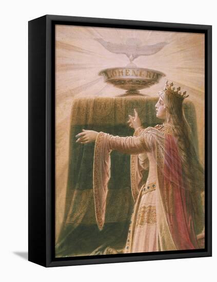 The Miracle of the Grail, from the Lohengrin Saga, Salon-Wilhelm Hauschild-Framed Stretched Canvas