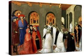 The Miracle of the Holy Sacrament, from the Predella of the Altar of the Holy Eucharist, 1423-Sassetta-Stretched Canvas