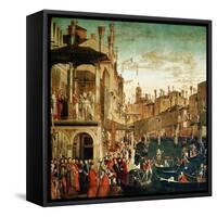 The Miracle of the Relic of the True Cross on the Rialto Bridge, 1494-Vittore Carpaccio-Framed Stretched Canvas