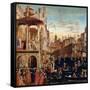 The Miracle of the Relic of the True Cross on the Rialto Bridge, 1494-Vittore Carpaccio-Framed Stretched Canvas