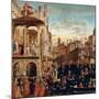 The Miracle of the Relic of the True Cross on the Rialto Bridge, 1494-Vittore Carpaccio-Mounted Giclee Print