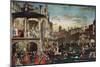 The Miracle of the Relic of the True Cross on the Rialto Bridge, 1496 (Oil on Canvas)-Vittore Carpaccio-Mounted Giclee Print