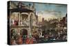 The Miracle of the Relic of the True Cross on the Rialto Bridge, 1496 (Oil on Canvas)-Vittore Carpaccio-Stretched Canvas