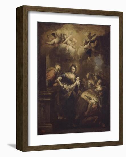 The Miracle of the Roses, 1650S-Valerio Castello-Framed Giclee Print