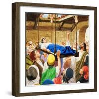The Miracles of Jesus: Healing the Lame Man-Clive Uptton-Framed Giclee Print