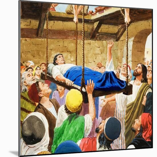 The Miracles of Jesus: Healing the Lame Man-Clive Uptton-Mounted Giclee Print