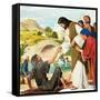 The Miracles of Jesus: Making the Lame Man Walk-Clive Uptton-Framed Stretched Canvas