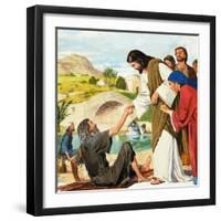 The Miracles of Jesus: Making the Lame Man Walk-Clive Uptton-Framed Giclee Print