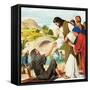 The Miracles of Jesus: Making the Lame Man Walk-Clive Uptton-Framed Stretched Canvas