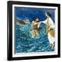 The Miracles of Jesus: Walking on Water-Clive Uptton-Framed Giclee Print