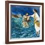 The Miracles of Jesus: Walking on Water-Clive Uptton-Framed Giclee Print