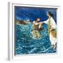 The Miracles of Jesus: Walking on Water-Clive Uptton-Framed Giclee Print