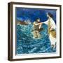 The Miracles of Jesus: Walking on Water-Clive Uptton-Framed Giclee Print